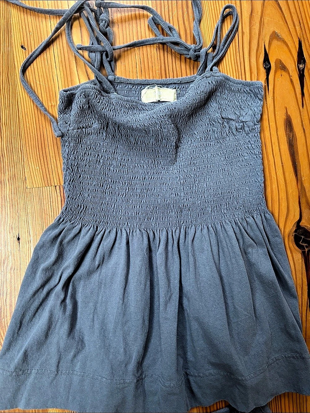 Free People Gray Tie Top and Midi Skirt Set